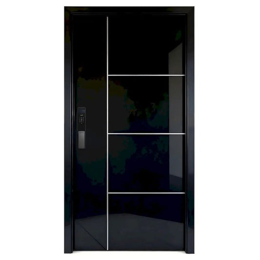 Customization Modern Exterior Houses Door Entrance Entry Front Main Stainless Steel Pivot Security Doors - My Store