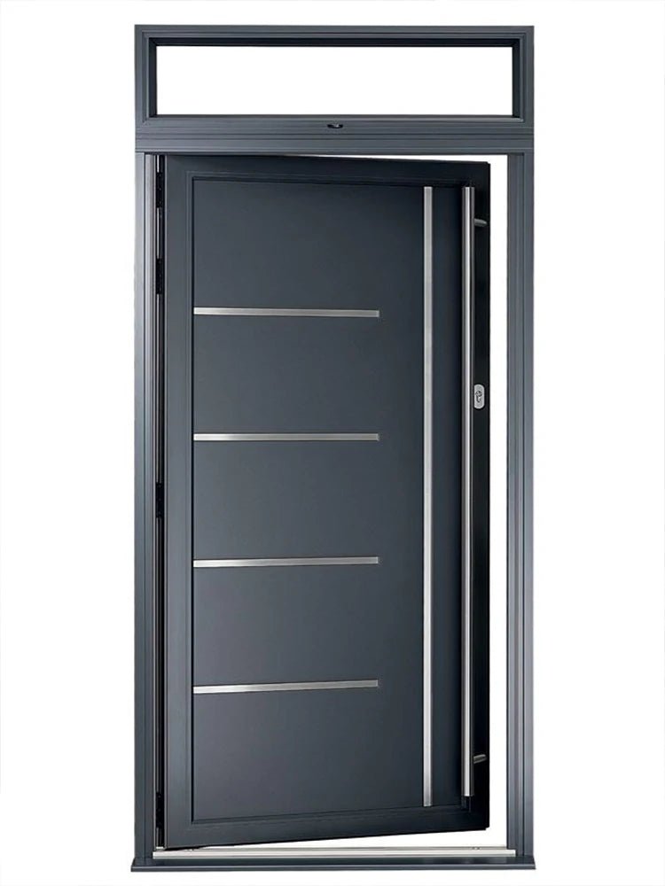 Entrance Front Door With Sidelight Swing Security Entry Main Doors Casement Exterior Door Gate Aluminum Home Decor Custom - My Store