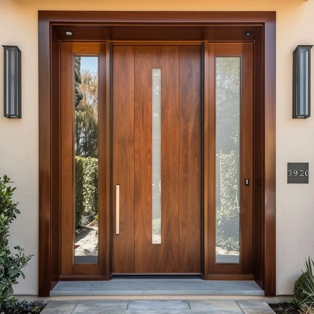 Luxury Style Commercial Store Front Door Custom 4mm Thermal Break Aluminum Entry Doors with Smart Lock Pivot Entrance Door - My Store