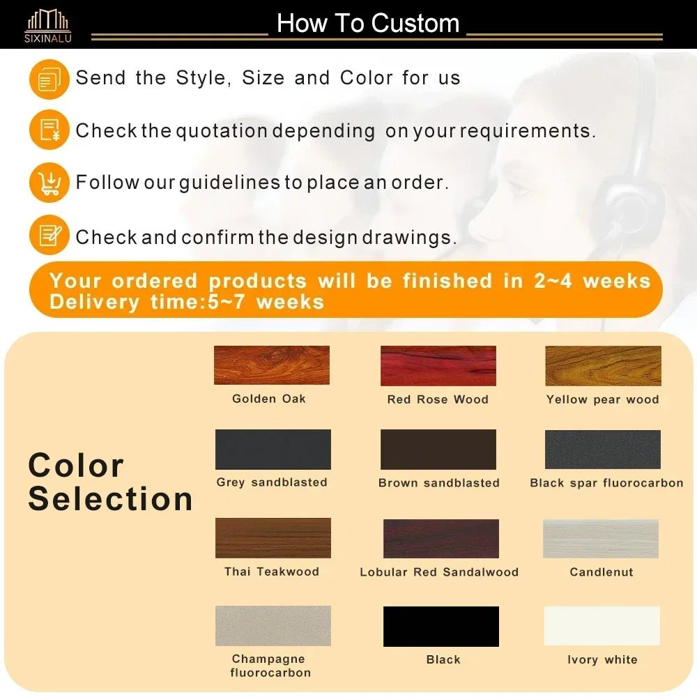 Entrance Front Door With Sidelight Swing Security Entry Main Doors Casement Exterior Door Gate Aluminum Home Decor Custom - My Store