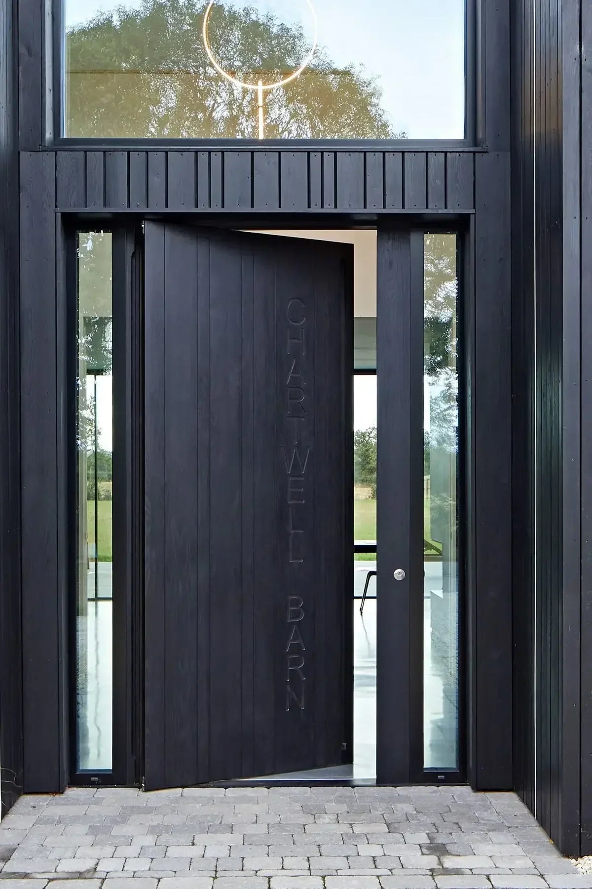 Luxury Style Commercial Store Front Door Custom 4mm Thermal Break Aluminum Entry Doors with Smart Lock Pivot Entrance Door - My Store