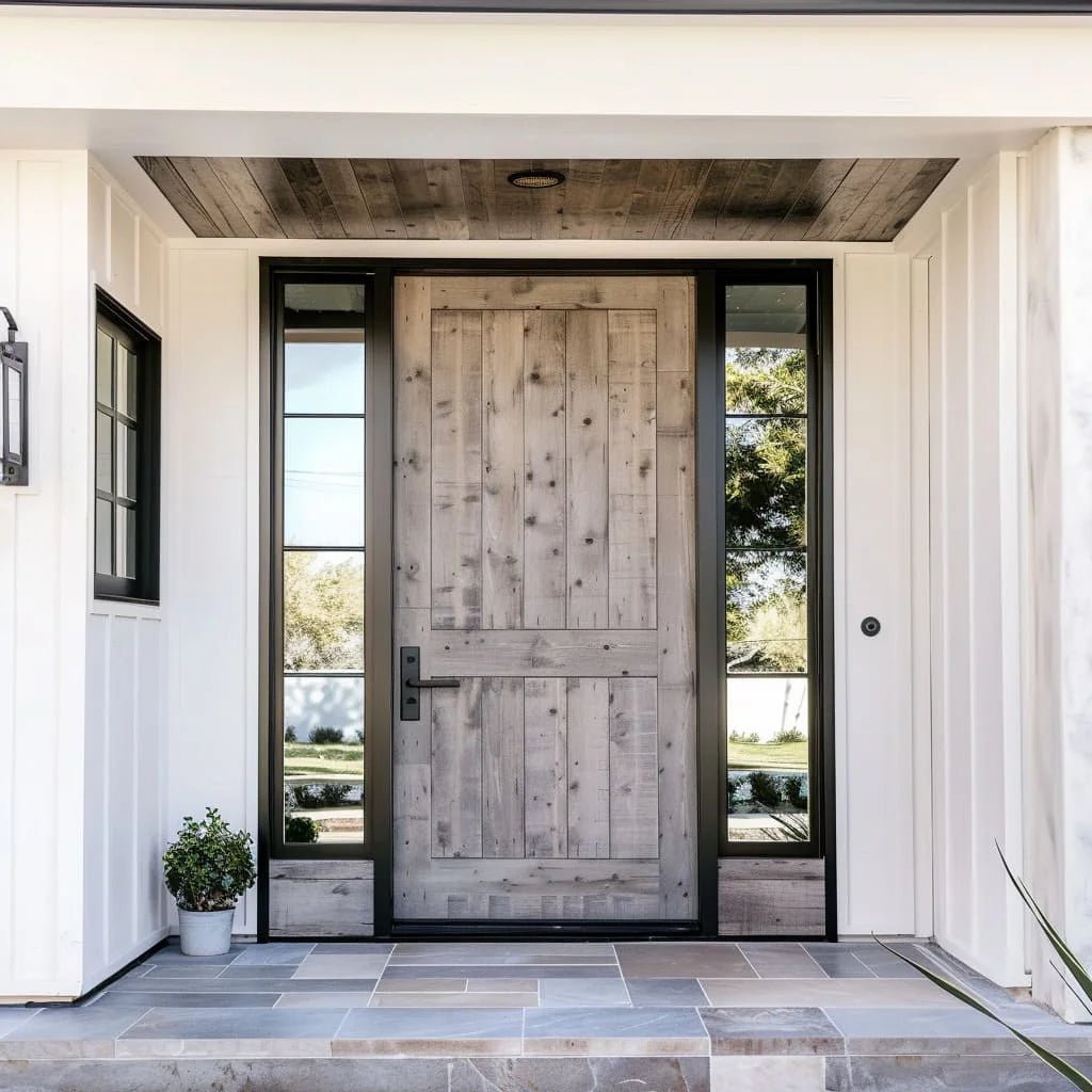 Luxury Style Commercial Store Front Door Custom 4mm Thermal Break Aluminum Entry Doors with Smart Lock Pivot Entrance Door - My Store