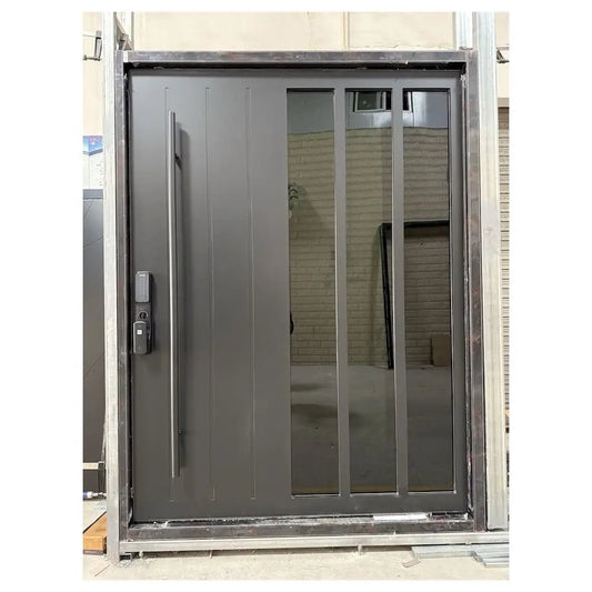Customization Modern Exterior Houses Door Entrance Entry Front Main Stainless Steel Pivot Security Doors - My Store