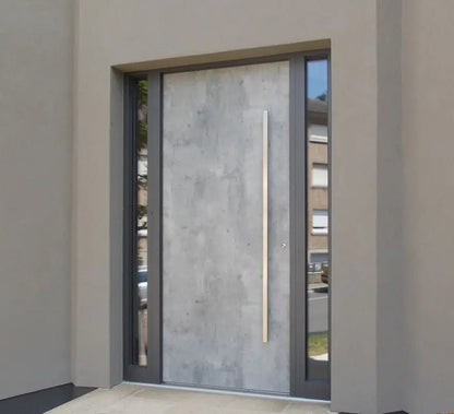 Luxury Style Commercial Store Front Door Custom 4mm Thermal Break Aluminum Entry Doors with Smart Lock Pivot Entrance Door - My Store