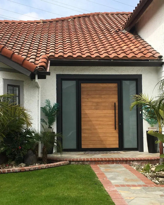 Customized Front Doors for House Entry Exterior Entrance Door Main Gate Modern Aluminum Security Door for Villa Home Decoration - My Store