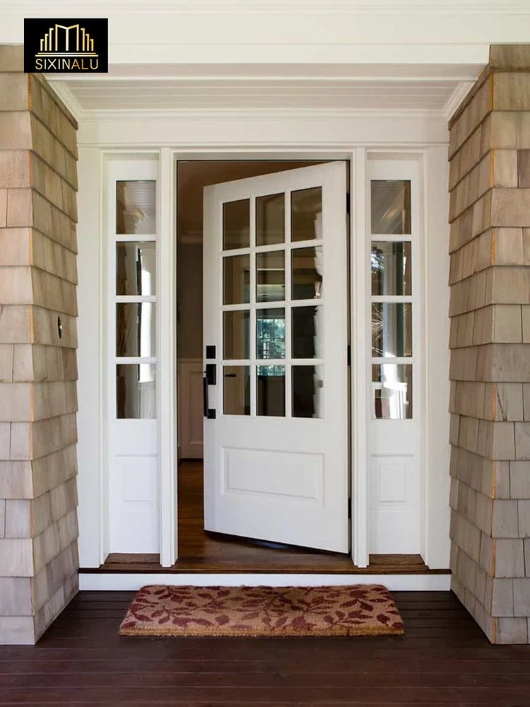 Sixinalu French Casement Door Entrance Front Exterior Interior Doors Aluminum Glass For Bedroom Home Decor Custom Panel 1.5x2.2M - My Store
