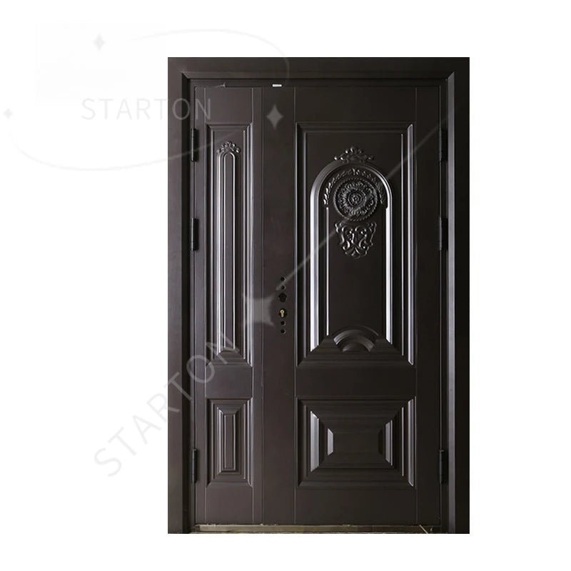 Factory Turkey Doors Steel Security Entrance Front Gate Security Double Steel Fire Sliding Exterior Entry - My Store