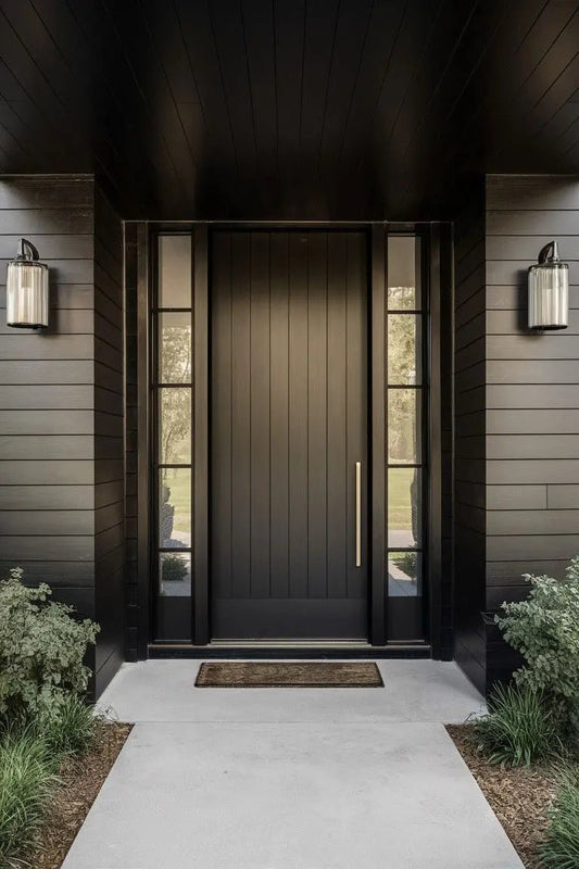 Customized Front Doors for House Entry Exterior Entrance Door Main Gate Modern Aluminum Security Door for Villa Home Decoration - My Store