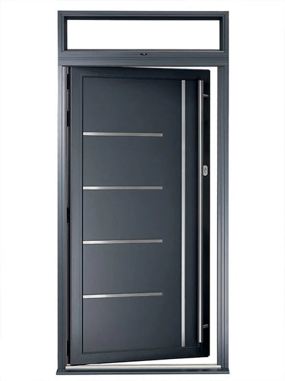 Entrance Front Door With Sidelight Swing Security Entry Main Doors Casement Exterior Door Gate Aluminum Home Decor Custom - My Store