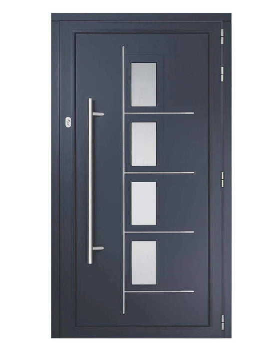 Entrance Front Door With Sidelight Swing Security Entry Main Doors Casement Exterior Door Gate Aluminum Home Decor Custom - My Store