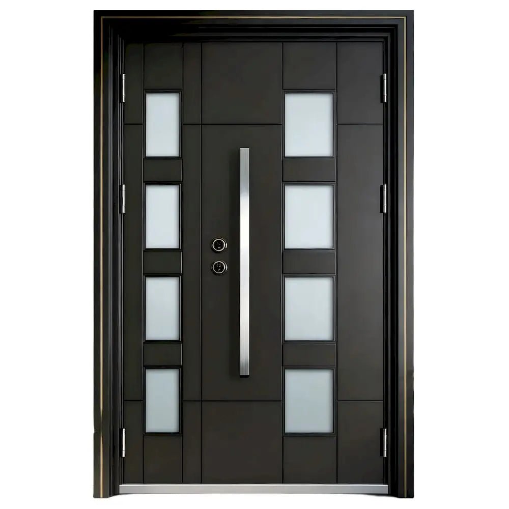 Customization Modern Exterior Houses Door Entrance Entry Front Main Stainless Steel Pivot Security Doors - My Store