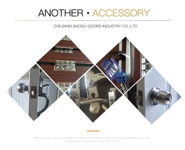 Safety steel door front entrance metal door waterproof high quality Chinese glass door household - My Store