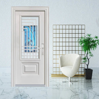 Safety steel door front entrance metal door waterproof high quality Chinese glass door household - My Store