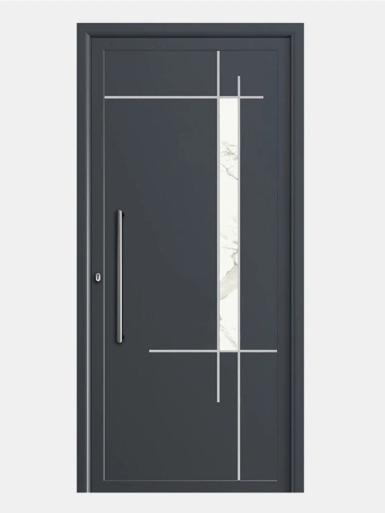 Entrance Front Door With Sidelight Swing Security Entry Main Doors Casement Exterior Door Gate Aluminum Home Decor Custom - My Store
