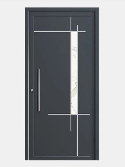 Entrance Front Door With Sidelight Swing Security Entry Main Doors Casement Exterior Door Gate Aluminum Home Decor Custom - My Store
