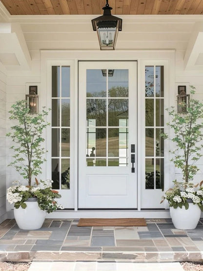 Sixinalu French Casement Door Entrance Front Exterior Interior Doors Aluminum Glass For Bedroom Home Decor Custom Panel 1.5x2.2M - My Store