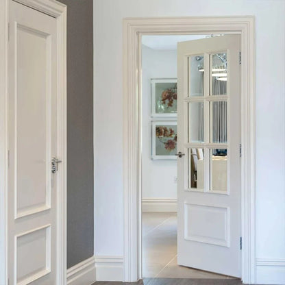 Sixinalu French Casement Door Entrance Front Exterior Interior Doors Aluminum Glass For Bedroom Home Decor Custom Panel 1.5x2.2M - My Store