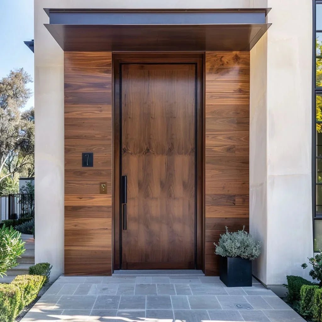 Luxury Style Commercial Store Front Door Custom 4mm Thermal Break Aluminum Entry Doors with Smart Lock Pivot Entrance Door - My Store